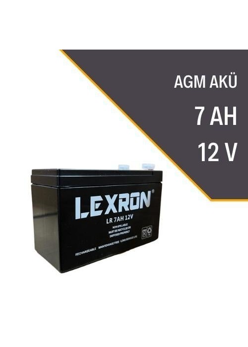 LEXRON 7AH-12V KURU TİP AKÜ