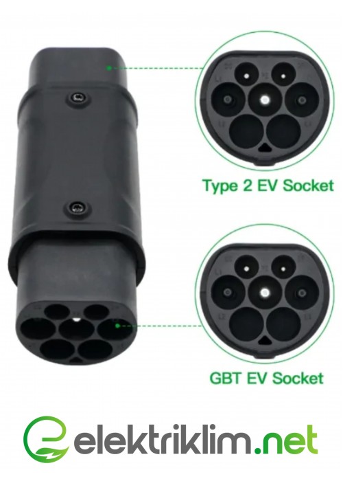 Ever Charger GBT den Tip2 Dönüştürücü Adaptör Çin Arabaları için