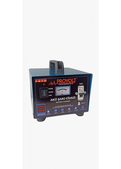 Akü Şarj Cihazı Provolt 12 Volt 12 Amperlik Akü İçin 