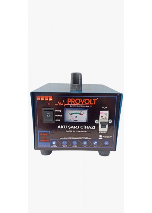 Akü Şarj Cihazı Provolt 12 Volt 12 Amperlik Akü İçin 