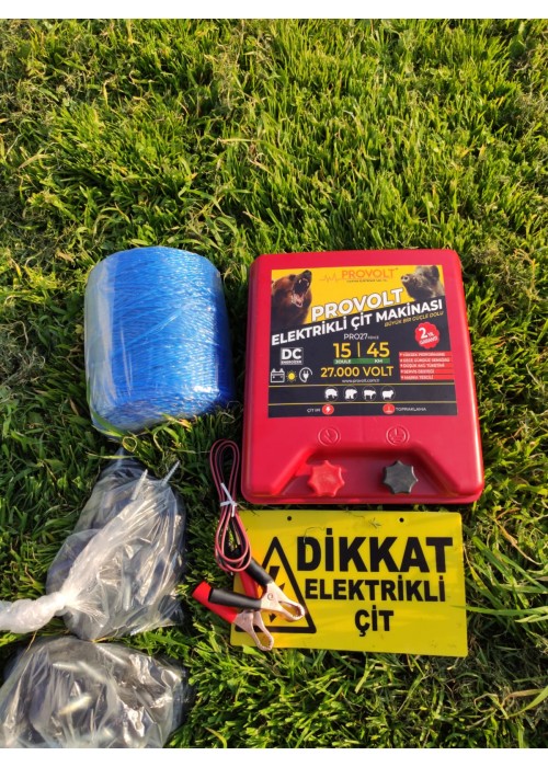 Elektrikli Çit Cihazı 27000 Volt Set