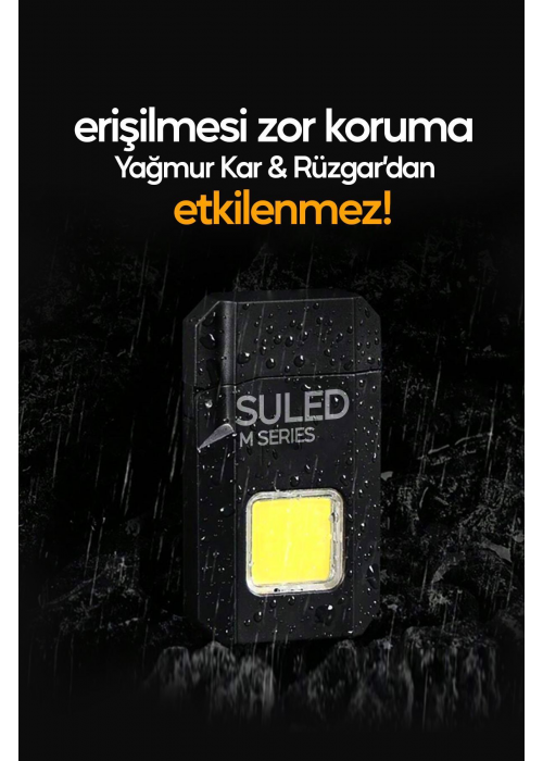 Şarjlı Çakmak USB Şarjlı LED Fener M Serisi Kamp Çakmağı COB Led CE Rüzgardan Etkilenmez