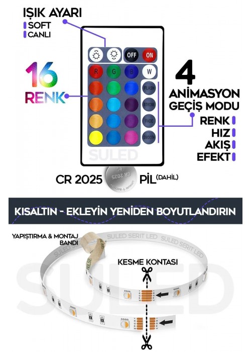 Şerit Led 5 Metre Animasyonlu